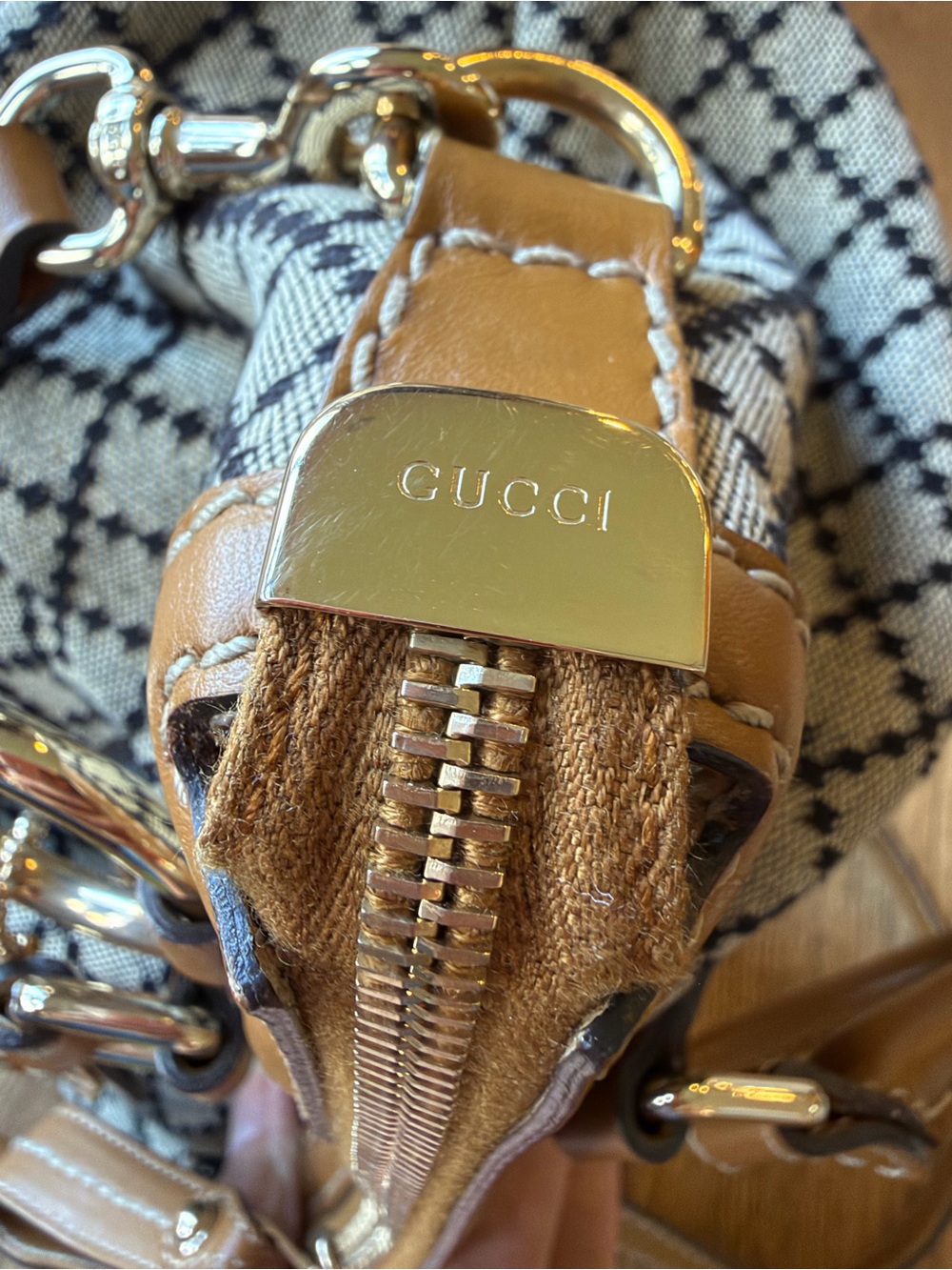 Gucci Diamante Canvas Sukey Satchel - Picture 10 of 14